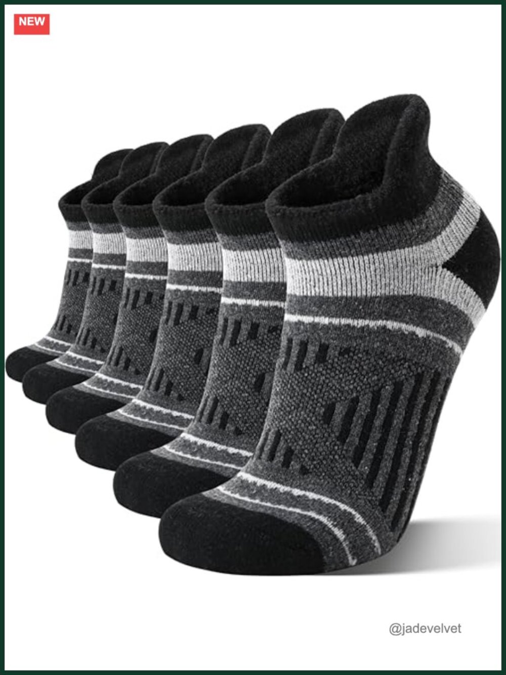6 Pairs Merino Wool Ankle Hiking Running Socks Compression Support Thick